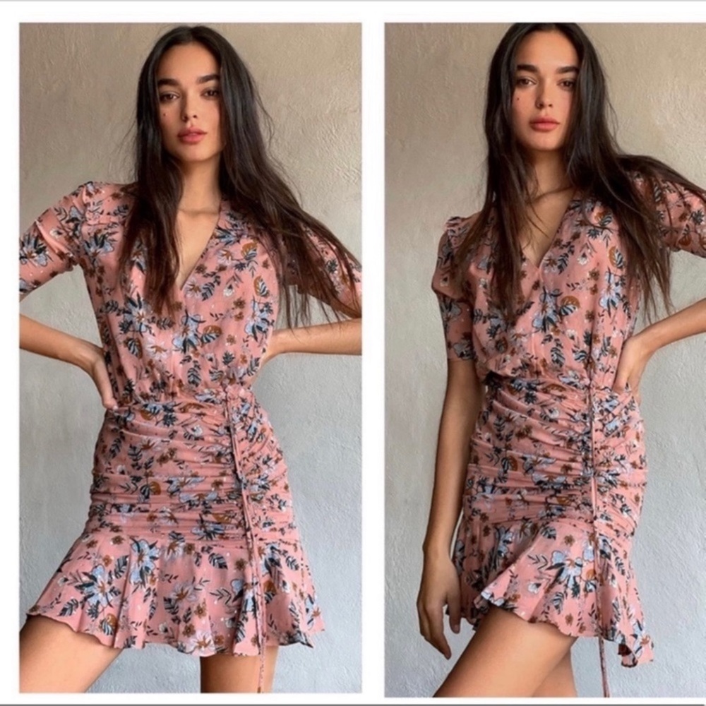 Veronica Beard Pink Floral Mini Dress